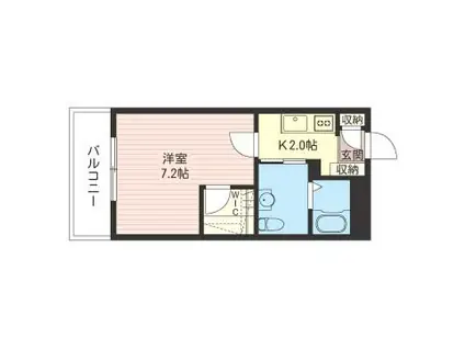 パークサイドテラス石神井(1K/1階)の間取り写真