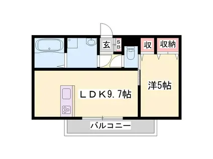 セジュールリアン(1LDK/2階)の間取り写真