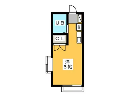 グランドール西八王子(ワンルーム/2階)の間取り写真