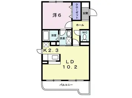 グランフィオーレ杉並(1LDK/4階)の間取り写真