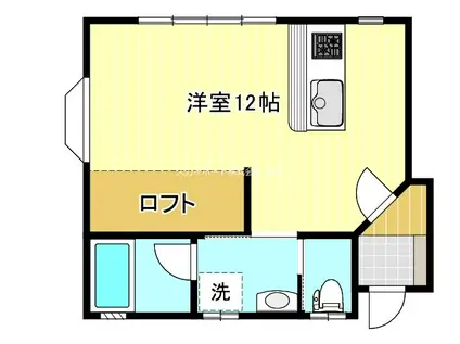 ハイツアスカ(ワンルーム/2階)の間取り写真