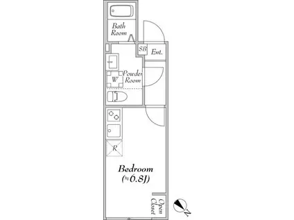 IL MEZZO DI TOKYOTRE(ワンルーム/5階)の間取り写真