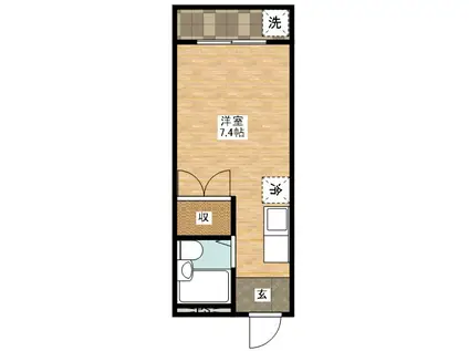 BEN匠7番館(ワンルーム/3階)の間取り写真