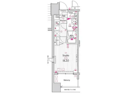 ガーラ・プレシャス川口並木(1K/10階)の間取り写真