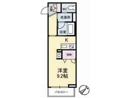 グレース己斐(ワンルーム/3階)の間取り写真
