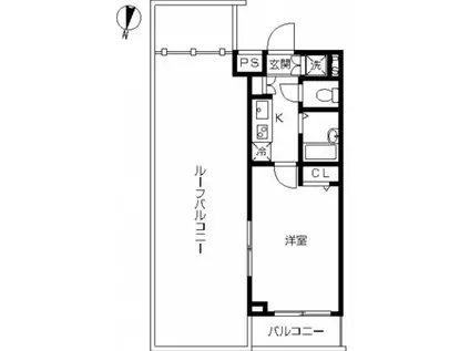 スカイコート練馬平和台(1K/5階)の間取り写真