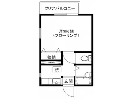 エクセル(1K/1階)の間取り写真