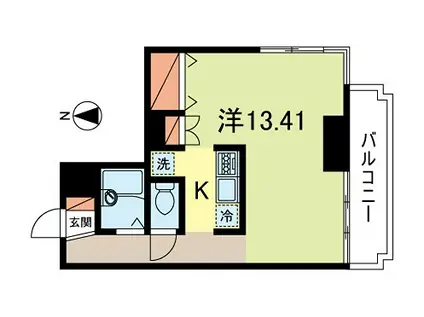 COUNTRY HOUSE(1K/2階)の間取り写真