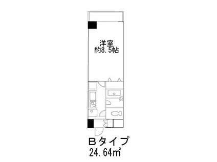 ヒューリックレジデンス参宮橋(1K/5階)の間取り写真