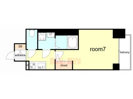 サムティ姫島FELICETO(1K/8階)の間取り写真