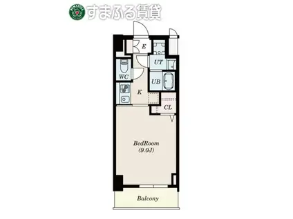 S-RESIDENCE安城ADORABLE(1K/10階)の間取り写真