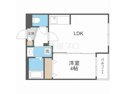 クローバー円山鳥居前(1LDK/5階)の間取り写真