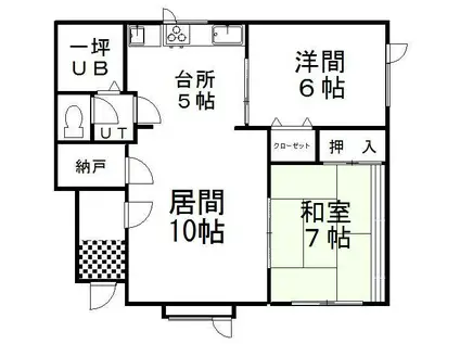 ハイツ田代愛国(2LDK/1階)の間取り写真