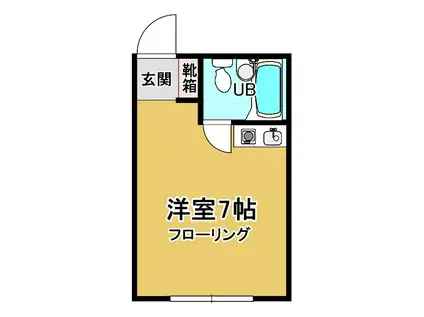 ヴィラ瀬川(ワンルーム/2階)の間取り写真