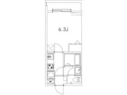 ブルーリリー(1K/1階)の間取り写真