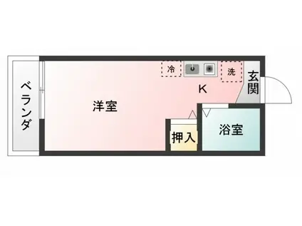 フィールドハイツ(1K/2階)の間取り写真