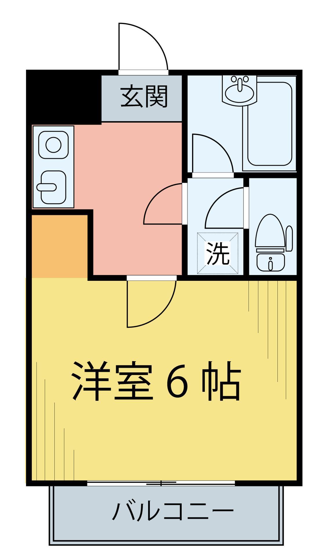 NITTO21壱番館(1K/1階)の間取り写真