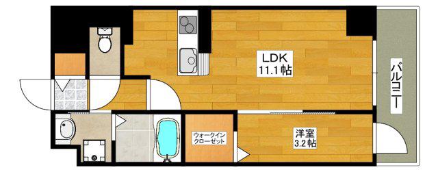 ECORO TOYONAKA(1LDK/7階)の間取り写真