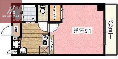 プレアデス東中本(1K/4階)の間取り写真