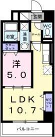 ウィングコート天王寺(1LDK/6階)の間取り写真