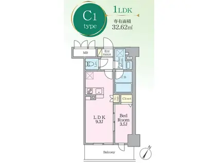 パヴァナジオーネ寺町通(1LDK/6階)の間取り写真