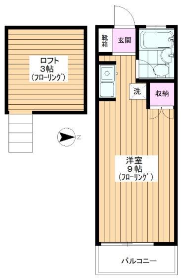 ラミアールEF(ワンルーム/3階)の間取り写真