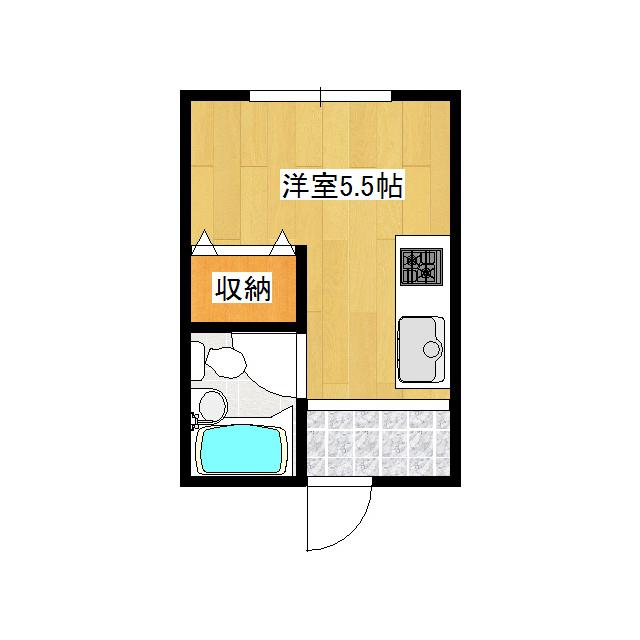 ライフピア東石岡(ワンルーム/2階)の間取り写真