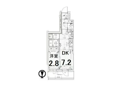 エステムコート名古屋上前津(1DK/13階)の間取り写真