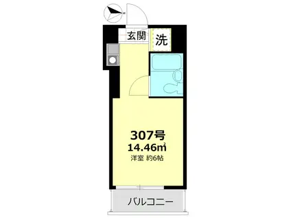 トップ本郷(ワンルーム/3階)の間取り写真