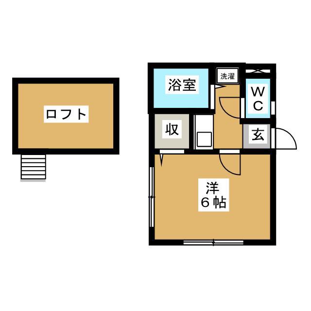 メゾン18(1K/2階)の間取り写真