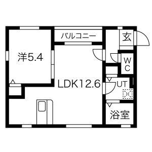 PLUTO OZONE(1LDK/2階)の間取り写真