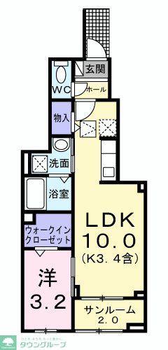 ルシアン(1LDK/1階)の間取り写真