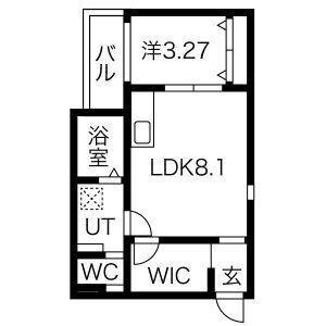 ILUSION東海通(1LDK/2階)の間取り写真