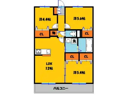 GRACE AN(3LDK/1階)の間取り写真