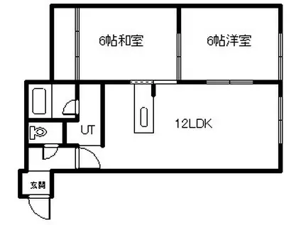 カルム122(2LDK/2階)の間取り写真