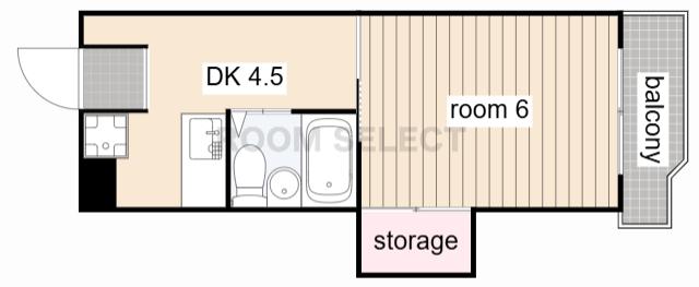 CASA NOAH名東(1DK/5階)の間取り写真