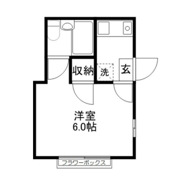 あいびいはうす(1K/1階)の間取り写真