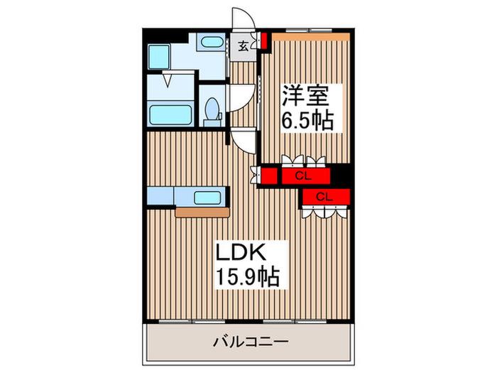 ア・ピアチェーレ(1LDK/3階)の間取り写真