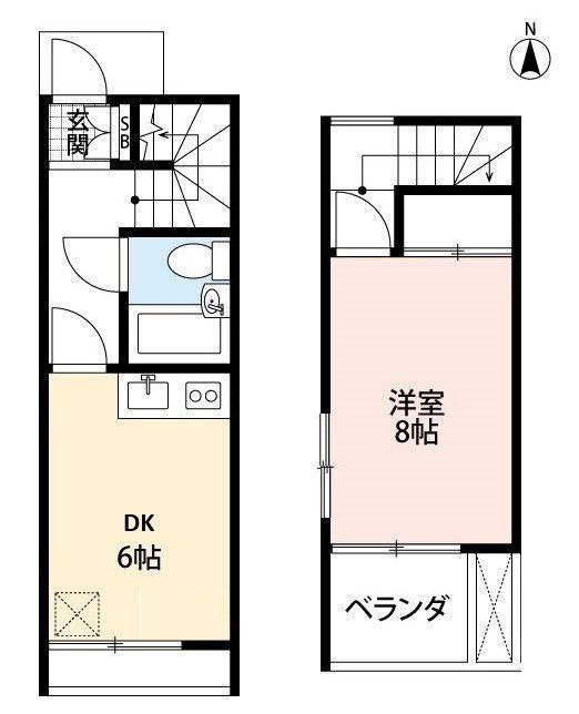 サンハイム(1DK/1階)の間取り写真