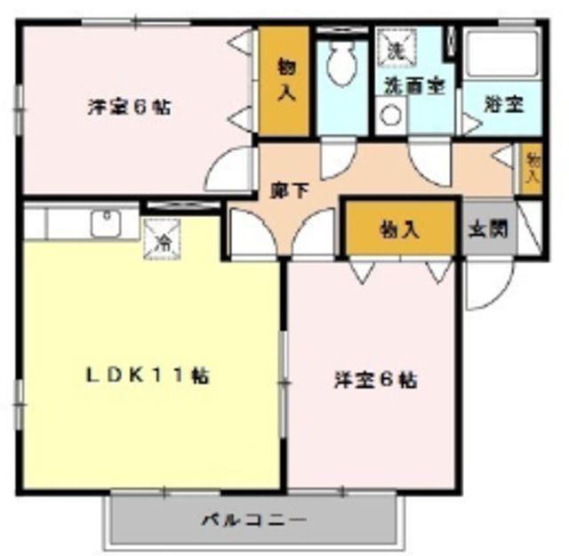 C-WINDS(2LDK/2階)の間取り写真
