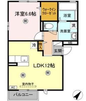 FORTRESS KEI(1LDK/3階)の間取り写真