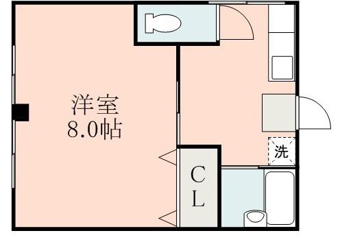 鎌田ビル(1K/3階)の間取り写真