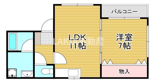T-HOUSE(1LDK/3階)の間取り写真