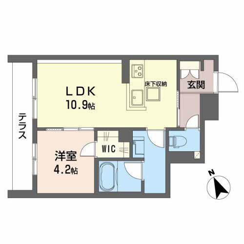 LINDEN PLACE(1LDK/1階)の間取り写真