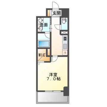 グランツェ名駅太閤通(1K/8階)の間取り写真