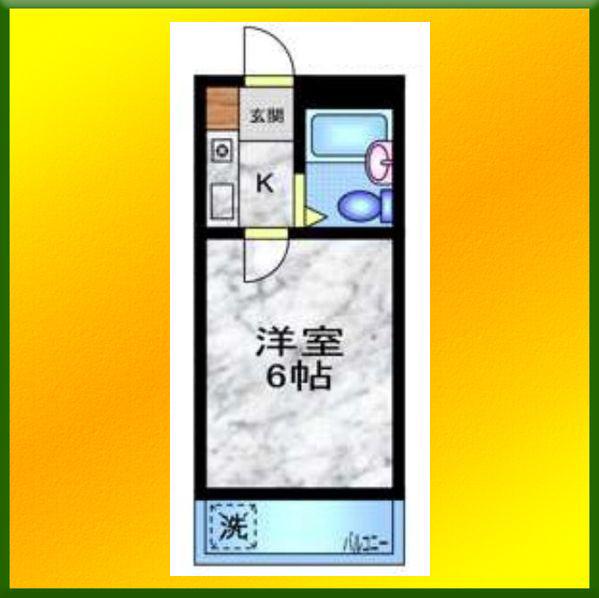 ヴィラ田無(1K/1階)の間取り写真