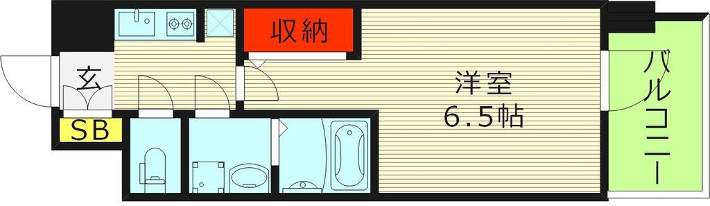 S-RESIDENCE城東SEVER(1K/5階)の間取り写真