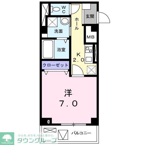 ソティエラシーヌ(1K/3階)の間取り写真