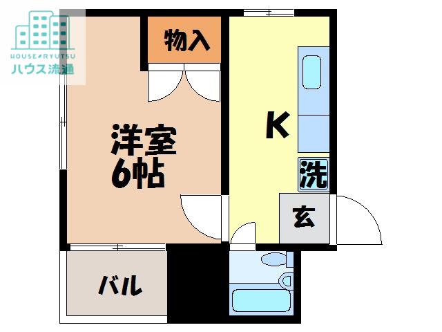 レジデンス六本木(1K/4階)の間取り写真