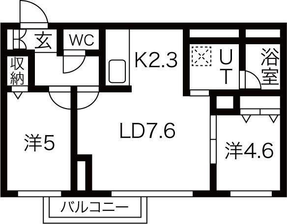 PRENDRE SOUEN(2LDK/4階)の間取り写真